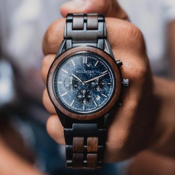 HOLZKERN | Space Dust Night Sky Herren Chronograph